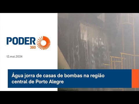 Água jorra de
