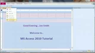 How to Hide Ribbon Menu with VBA : MS Access 2010