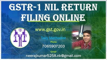 How to file gstr 1 nil return online,gstr-1 nil return filled in gst portal in hindi