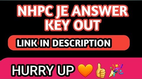 #nhpc_je NHPC JE ANSWER KEY OUT 2022||EXAM DATE 04/04/2022||BY AHMAD SIR