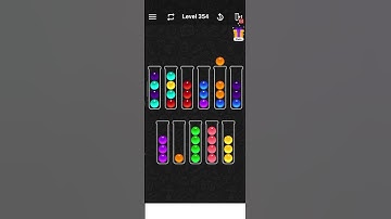 Level 354 of Bubble Sort Color Puzzle
