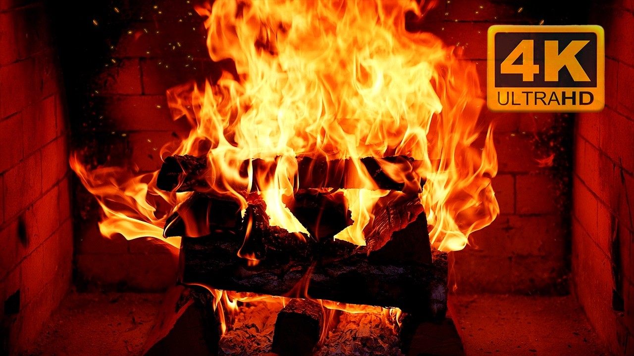 🔥 Уютный потрескИвающИй камИн 4K: расслабьтесь, выспИтесь И отдохнИте под успокаИвающИм светом.