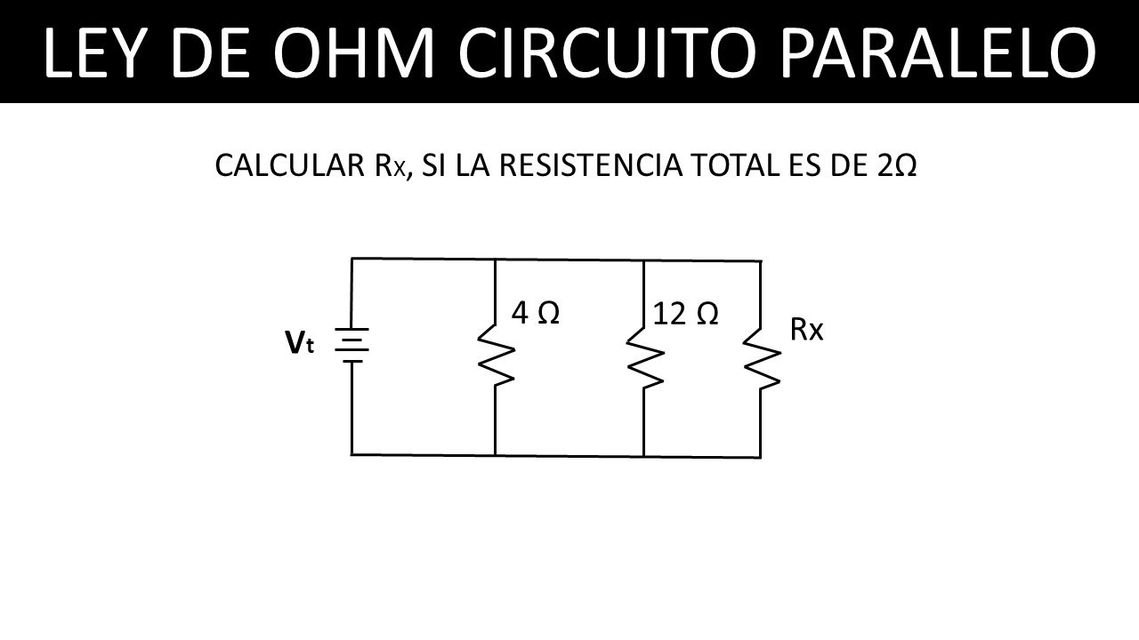 Problema tipo examen. Ley de Ohm circuito paralelo. - YouTube