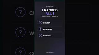 🖱️ Cursor vs Windsurf vs Codex CLI — Which One  @AIDevLogYT