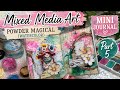 PART 5 🩷💜💚 • MINI JOURNAL MAGIC | NO TALKING | ART | MIXED MEDIA ART