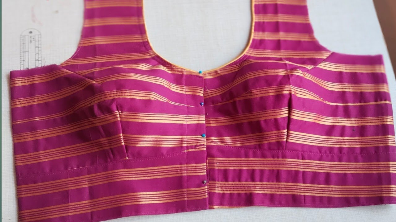 36 Size 4 Tucks blouse cutting and stitching full video / beginners