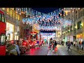 London Oxford Street NEW Christmas Lights ✨ Starry Rainy Night Walk 2021 [4K HDR]