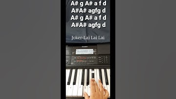 Joker - Lai Lai Lai - EASY Piano Tutorial (Piano Cover) #Shorts #jokertiktok #tiktok