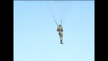 Marine executes terrible parachute landing fall (PLF)