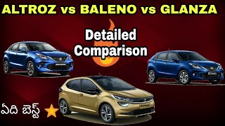 Altroz vs Baleno || Telugu car review