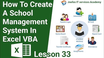 How To Create A School Management System in Microsoft Excel | Step-by-Step Tutorial Lesson 33