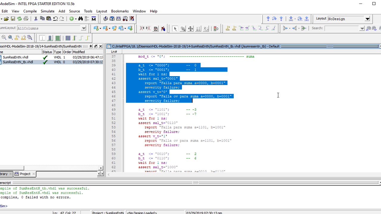 Curso Vhdl V37 Testbench Para El Sumador Restador Generico De Numeros Enteros Youtube