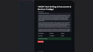 TWERP (Text Writing Enhancement & Revision Prodigy)