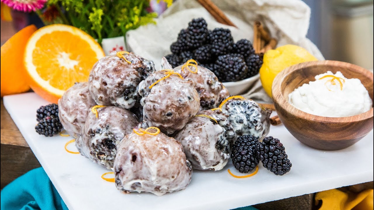 Fresh Blackberry Fritters with Whipped Lemon Ricotta - Home & Family