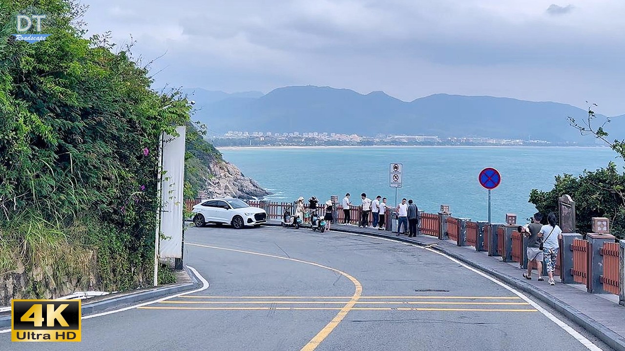 Driving along Yalong Bay 4K HDR - A Scenic Highway between Mountains and Sea - Sanya，China