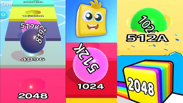 live 1 : Ball Run 2048 Number Merge vs Ball Run Infinity vs Happy Cube 2048 gameplay walkthrough