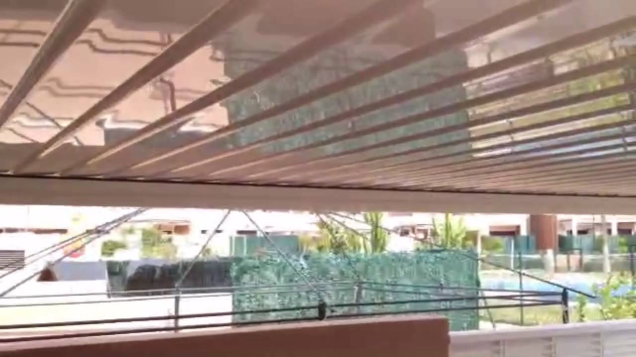 Brisa Soleada Modelo Horizontal - Pergola Bioclimatica - Techo De Lamas De Aluminio Graduables