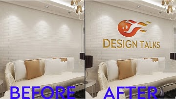 How To Design A Psd Mockup | Logo Photoshop cc 2019 | How To Make Logo Mockup | 3d Wall Design