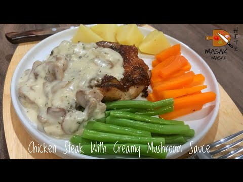 Steak Ayam Crispy Saus Jamur