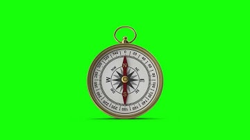 green screen rotating compass for videomaker and video editing