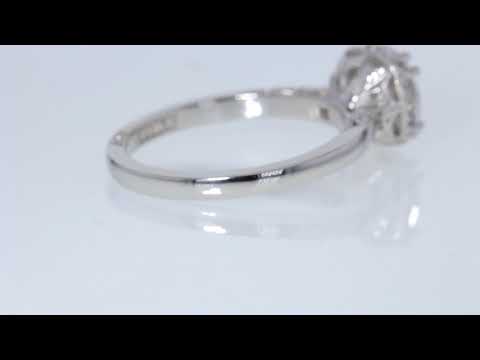 Tacori Dantela 2620RD Platinum Halo Pave Diamond Engagement Ring 4K 1750 