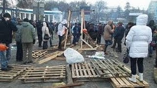 Евромайдан: Протестующие Установили Катапульту. 2014