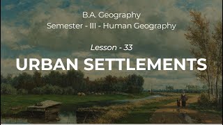 33 Urban Settlements