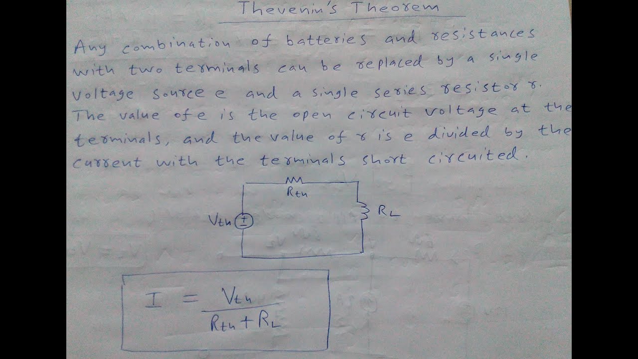 Basic Electricity Part 3 | thevenin's theorem & application - YouTube