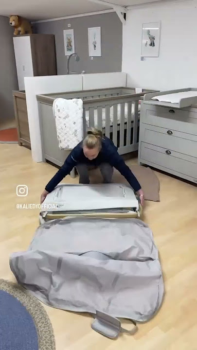 How to fold CoZee Bedside Crib | Tutti Bambini | Kaliedy #bedside #newborn #newbornsleep