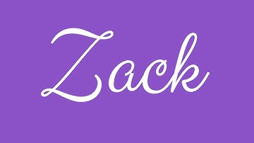 Learn how to Sign the Name Zack Stylishly in Cursive Writing