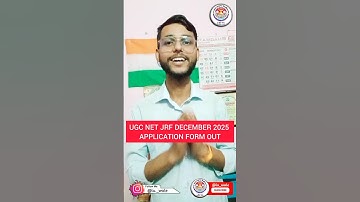 ugc net jrf December 2025 application form out #ugcnet #netjrf #shortvideo #shorts #trending #notic
