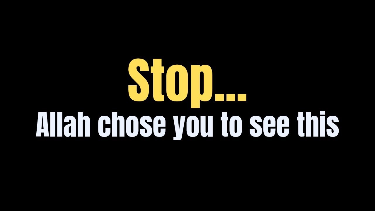 Stop Scrolling — Allah Wanted You to Hear This