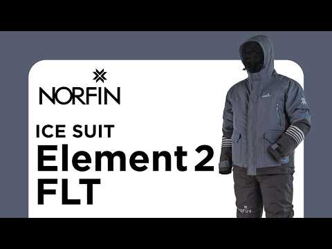 Костюм рыболовный плавающий Norfin Element 2 FLT, S | Водонепроницаемый костюм-поплавок для зимней рыбалки на воде до -35°C, видео 1