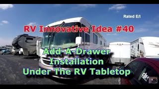 RV Innovative Idea #40 ~ Installing an Add-A-Drawer Under The Kitchen Table