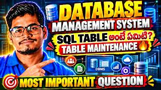 SQL Table Maintenance | CREATE, ALTER, DROP & TRUNCATE | DBMS | What is an SQL TABLE | Degree Cl...