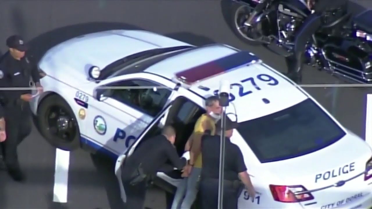 Suspected car thief in custody after police chase - YouTube