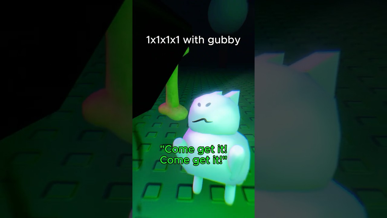 1x1x1x1 giving treats to gubby forsaken animation meme 