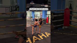 Spinning elbow #fighting #knockout