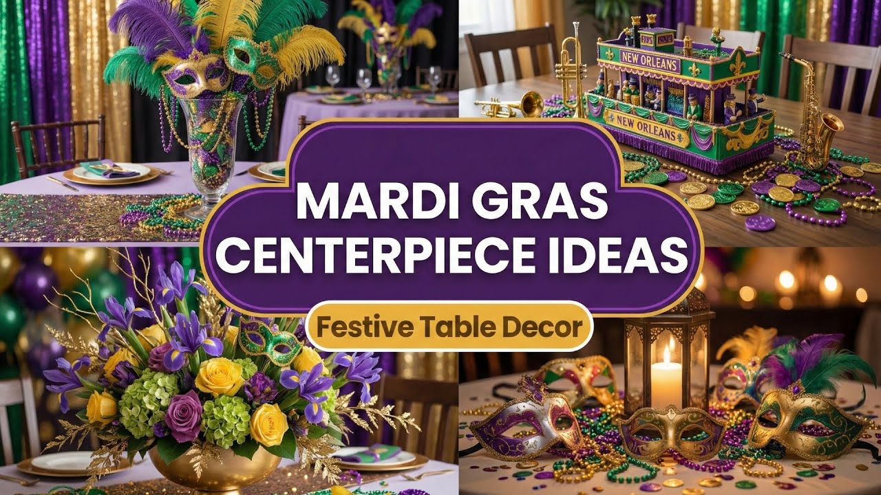 118+ Mardi Gras Centerpiece Ideas 2026 | Elegant & DIY Table Decor Inspiration