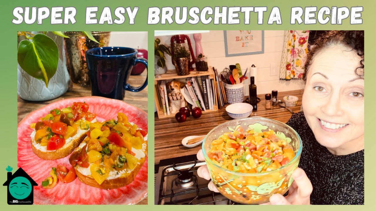SUPER EASY BRUSCHETTA RECIPE! - YouTube