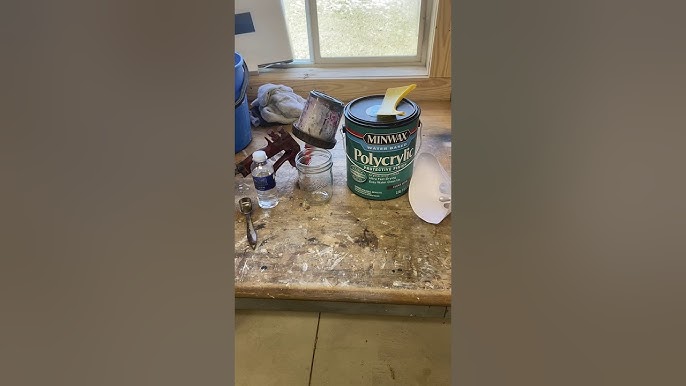 DIY Smooth Finish On Cabinet Doors with Minwax Polycrylic and DeVilbiss  HVLP Spray Gun 