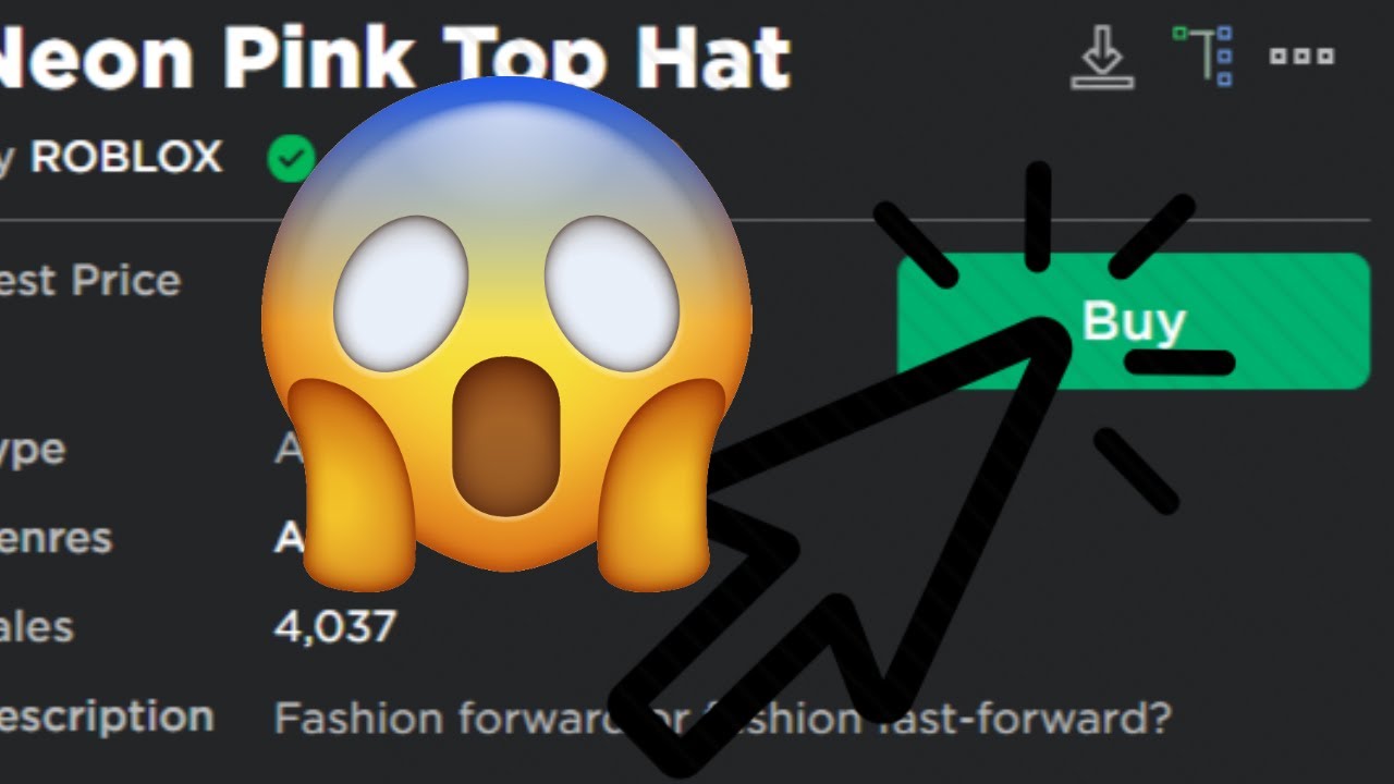 How I Got The Neon Pink Top Hat 15 000 Robux Youtube - tiny top hat roblox