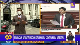  Rechazan debatir moción de censura contra mesa directiva