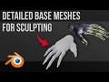 Detailed Base Meshes for Sculpting Using Metaballs and Booleans