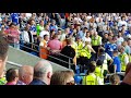 Liverpool fans being kicked out of Cardiff's Canton Stand.