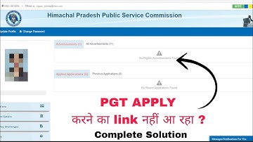 HPPSC PGT APPLY LINK NOT AVAILABLE | apply करने का link नहीं आ रहा ?  COMPLETE SOLUTION