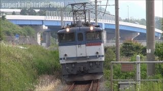 JR貨物 EF65 2070号機(改番機) 貨物列車3074レ 津島ノ宮駅通過 2012.5