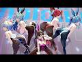 【8k】Azki・雪花ラミィ・宝鐘マリン・兎田ペこら・星街すいせい「Pop in 2 バニーver」lamy/marin/pekora/suisei/ホロライブhololive mmd
