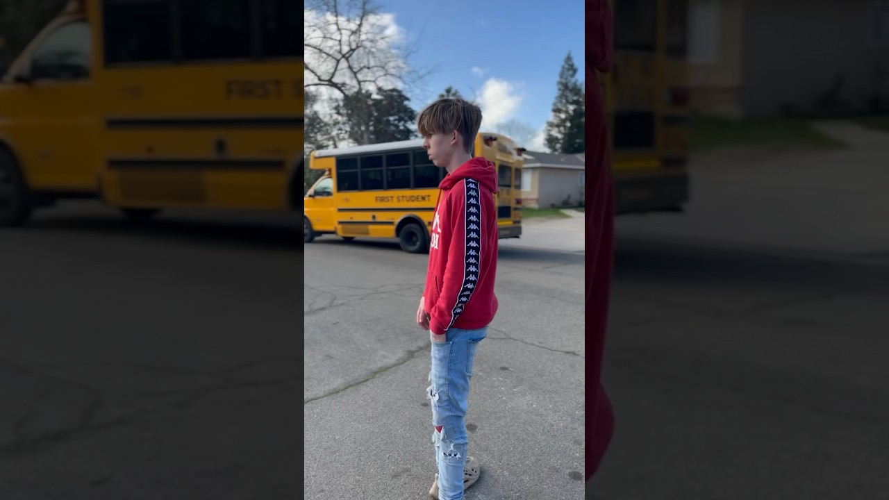 Bro rides the short bus😂