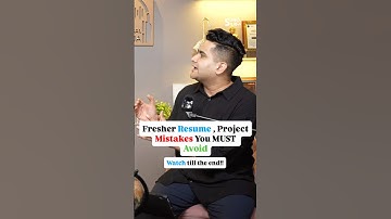 Fresher Resume & Project Mistakes You MUST Avoid #shorts #jobs #ai